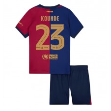 Barcelona Jules Kounde #23 Hemmaställ Barn 2024-25 Korta ärmar (+ Korta byxor)